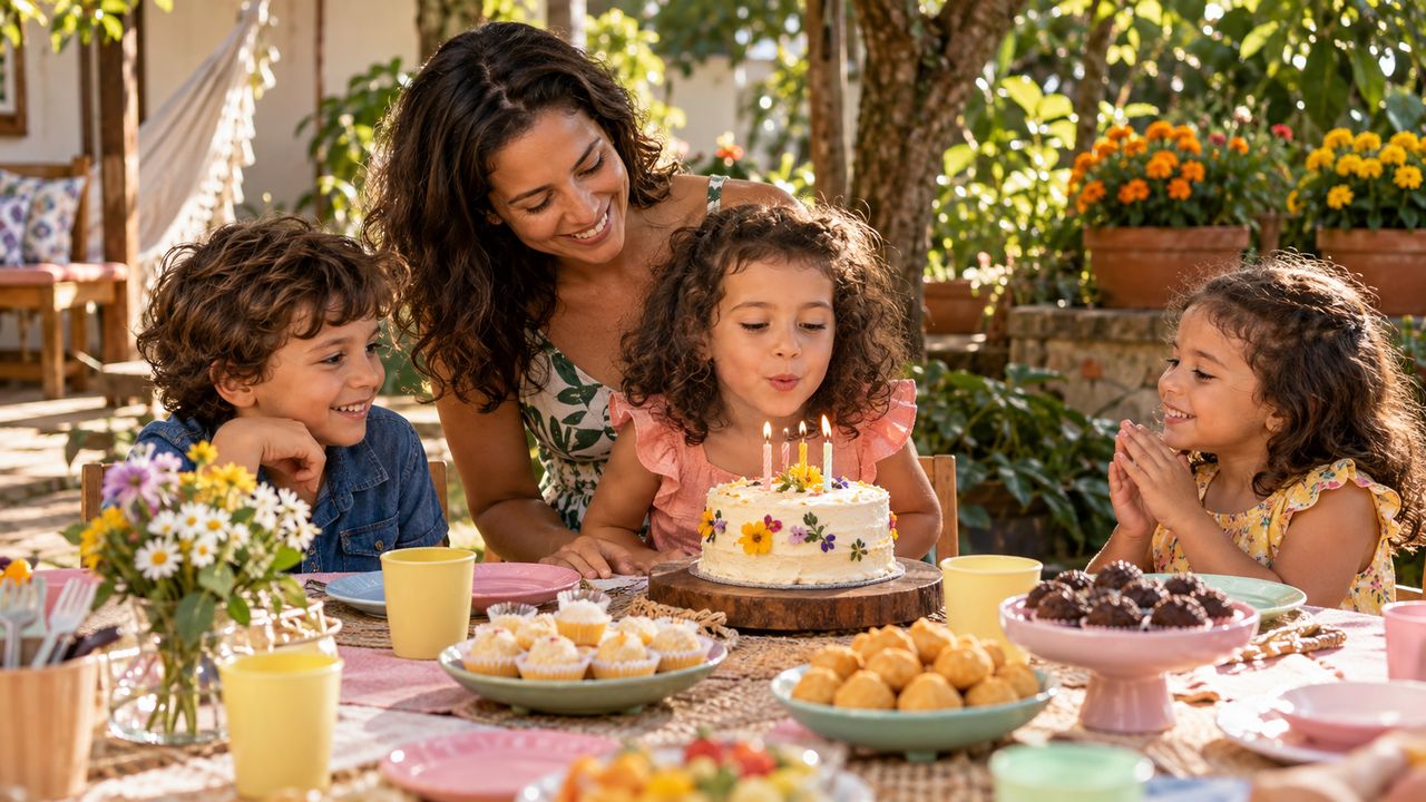 Decoração de festa infantil de primavera: flores seguras